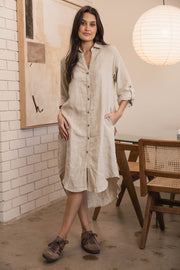 Fundamental Linen Shirt Dress